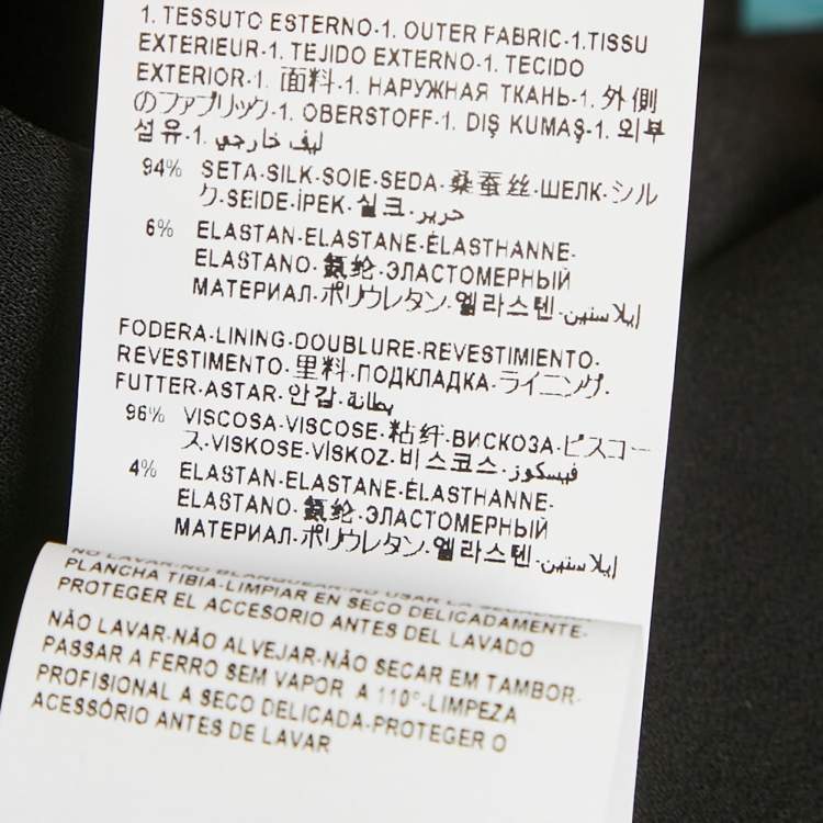 Pre Owned Versace Multicolor Ventagli Print Silk Zip Up Shirt Midi Dress L