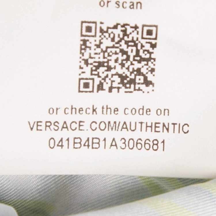 Pre Owned تنورة ميدي بليسيه بنقشة الأدغال الخضراء من فيرساتشي مقاس صغير