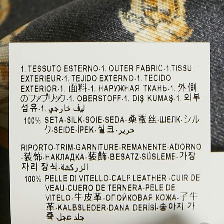 Pre Owned Versace Black Chain Print Silk Shirt Dress L