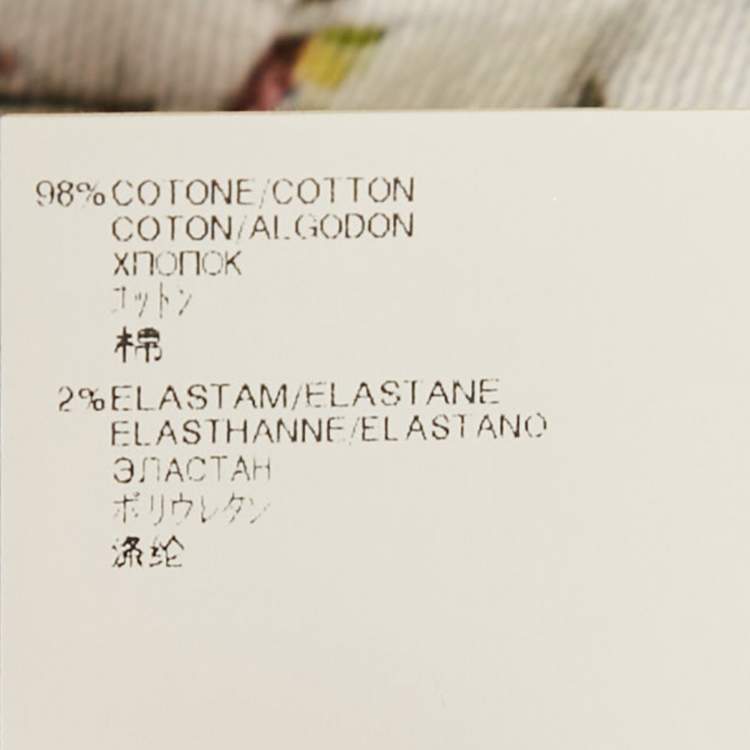 Pre Owned Versace Multicolor Printed Denim Shorts S/Waist 24"