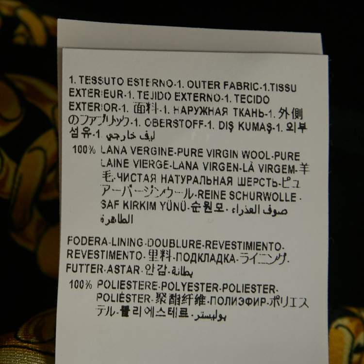 Pre Owned Versace Black Wool Felt Belted Midi Coat XS