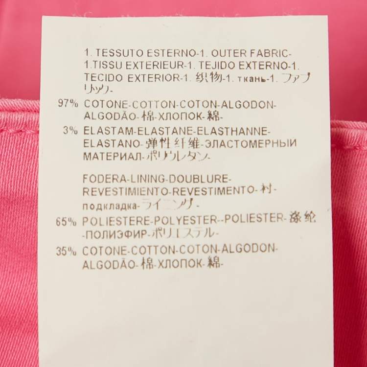 Pre Owned بنطلون جينز فيرساتشي قطني أصفر ملائم عادي مقاس صغير بخصر 28 بوصة