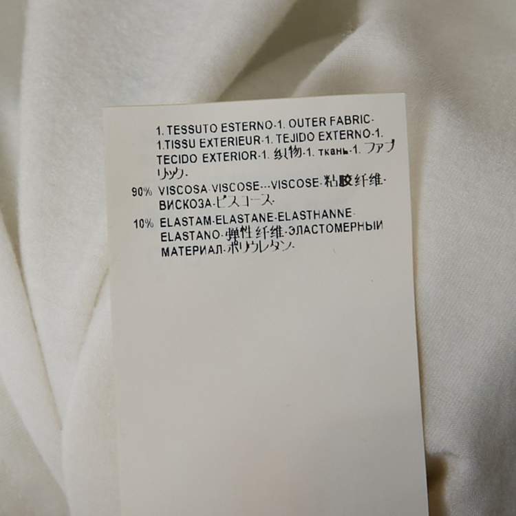 Pre Owned Versace White Medusa Embellished Jersey T-Shirt S