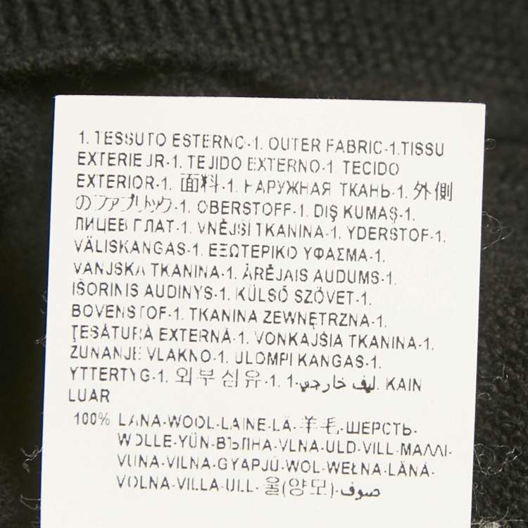 Pre Owned Versace Black Wool Crew Neck Sweater S 