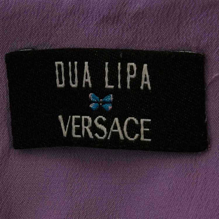 Pre Owned Versace x Dua Lipa Lavender Monogram Terry Set XS