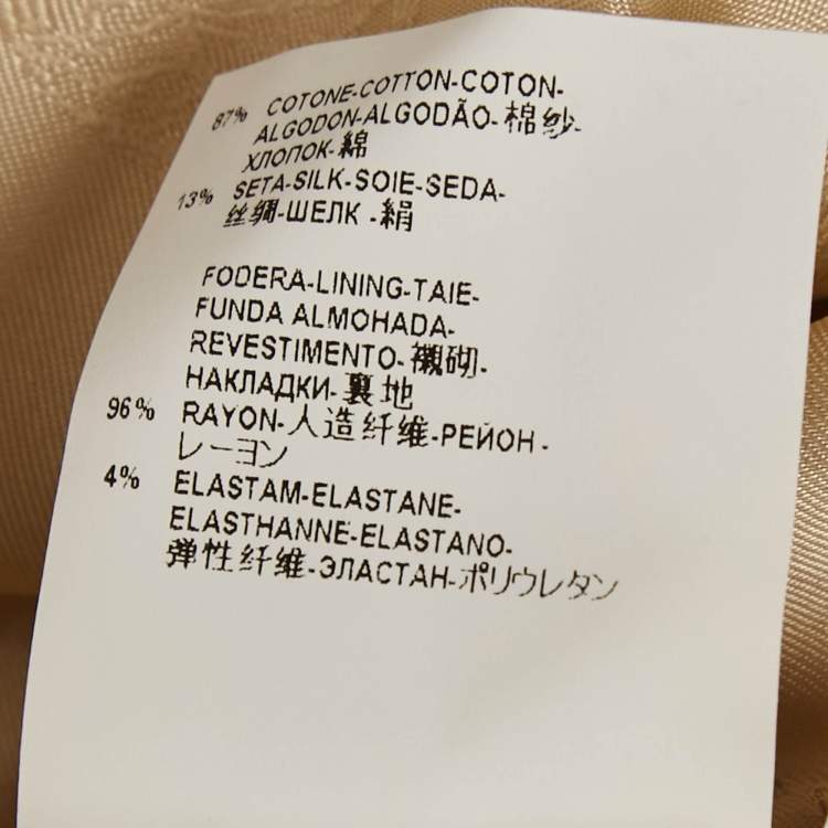 Pre Owned فستان ضيق فيرساتشي قطني مطبوع زهري/كريمي مقاس صغير