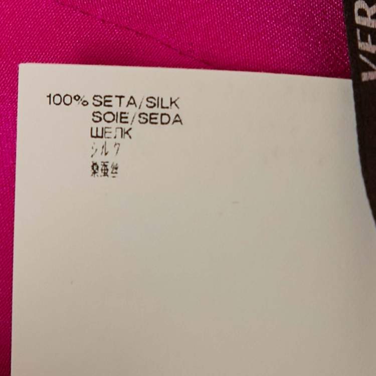 Pre Owned Versace Pink Silk Back Open Mini Dress S