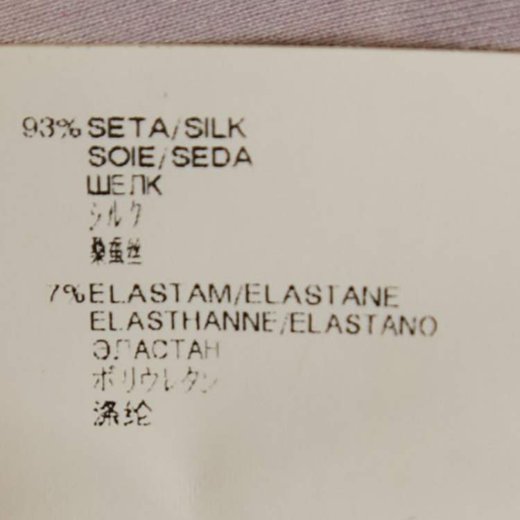 Pre Owned Versace Pink Floral Print Satin Long Sleeve Shirt M