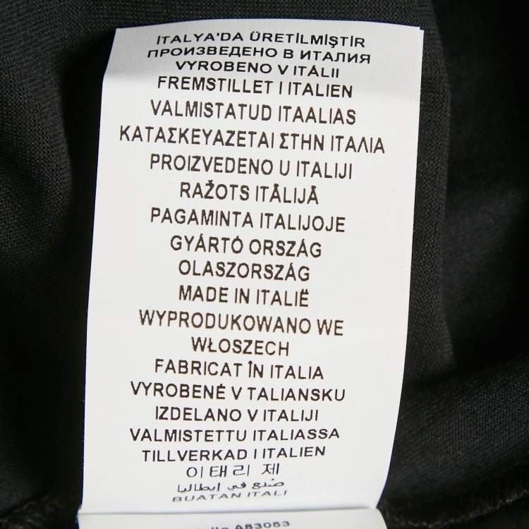 Pre Owned Versace Black Medusa Rhinestone Jersey T-Shirt M