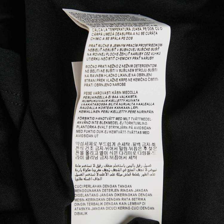 Pre Owned Versace Black Medusa Rhinestone Jersey T-Shirt M