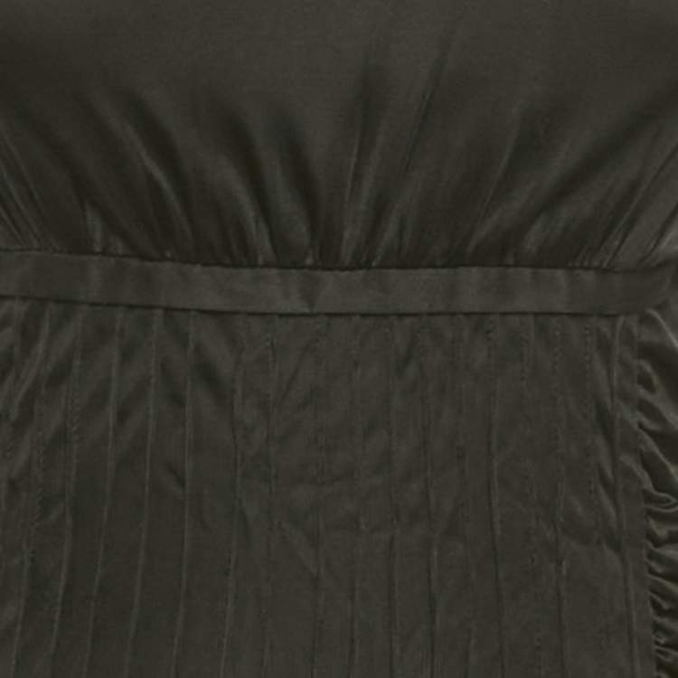 مملوكة مسبقًا VJC by Versace Black Jersey Ruched Detail Dress M