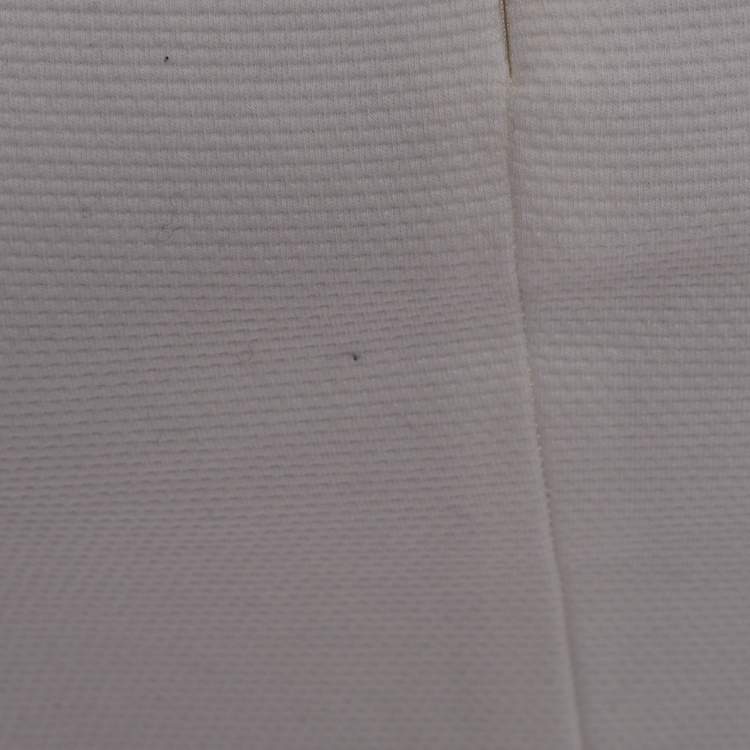 Pre Owned فستان فيرساتشي كريب أبيض كريمي بتفاصيل ظهر ميني مقاس متوسط - ميديم