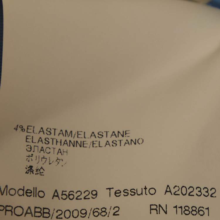 Pre Owned Versace Blue Satin Pleated Mini Skirt M