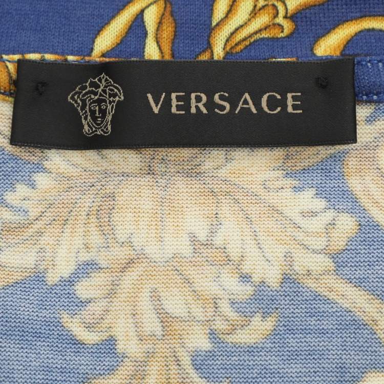 Pre Owned Versace Multicolor Baroque inspired Panther Print Jersey T-Shirt S 