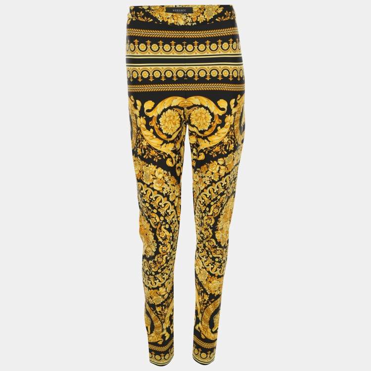 Pre Owned Versace Multicolor Printed Jersey Trouser M