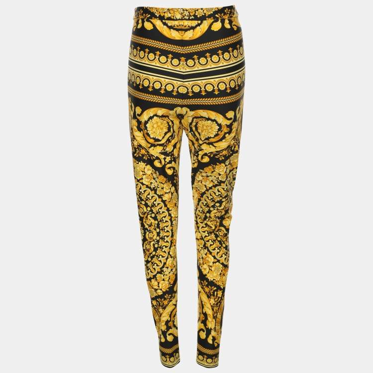 Pre Owned Versace Multicolor Printed Jersey Trouser M
