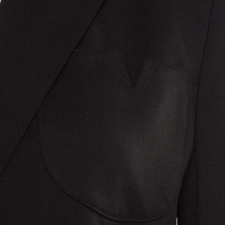 Pre Owned Versace Black Wool Tailored Blazer M