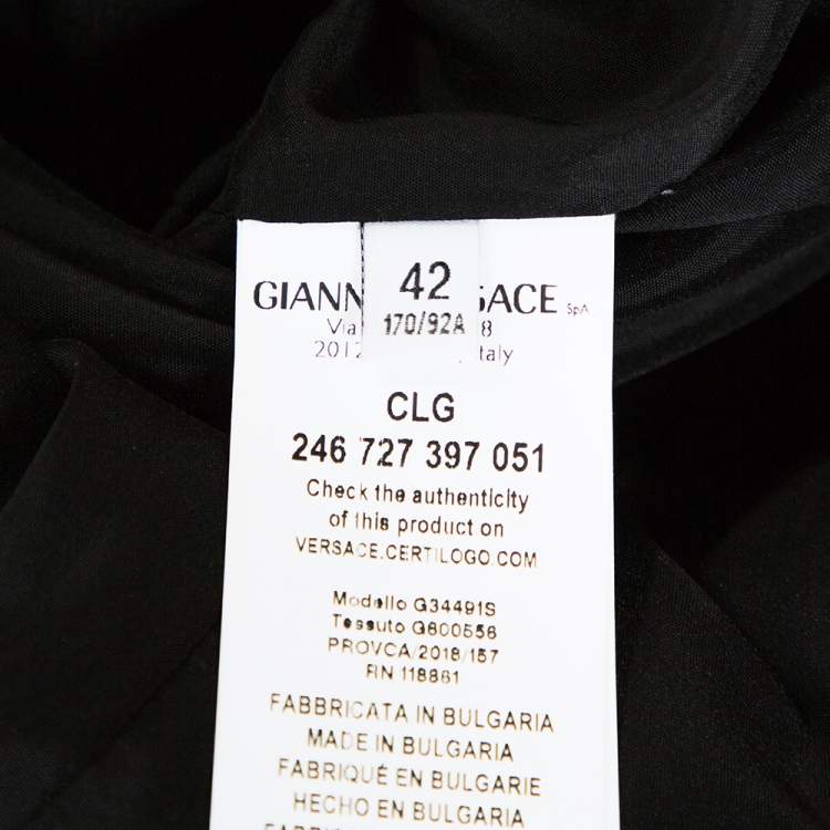 Pre Owned Versace Collection Black Knit Shoulder Zip Detail Sleeveless Dress M