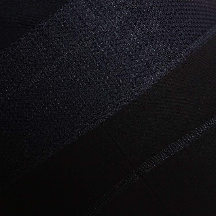 Pre Owned Versace Black Stretch Crepe Mesh Detail Pants M