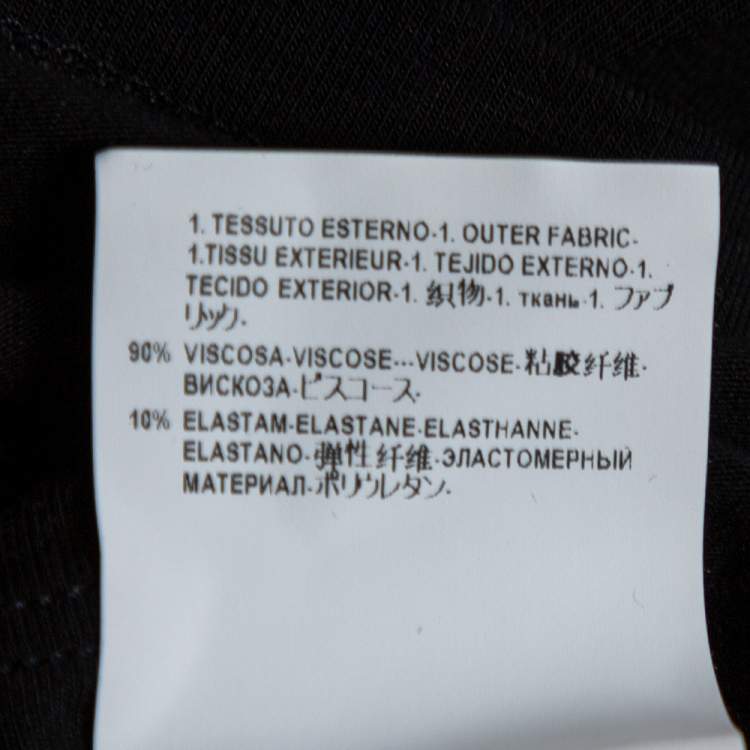 Pre Owned Versace Black & Gold Medusa Embellished Jersey T-Shirt XL