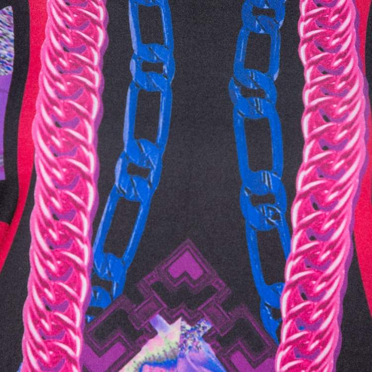 مملوكة مسبقًا Versace Purple Medusa Print Jersey Shift Dress S