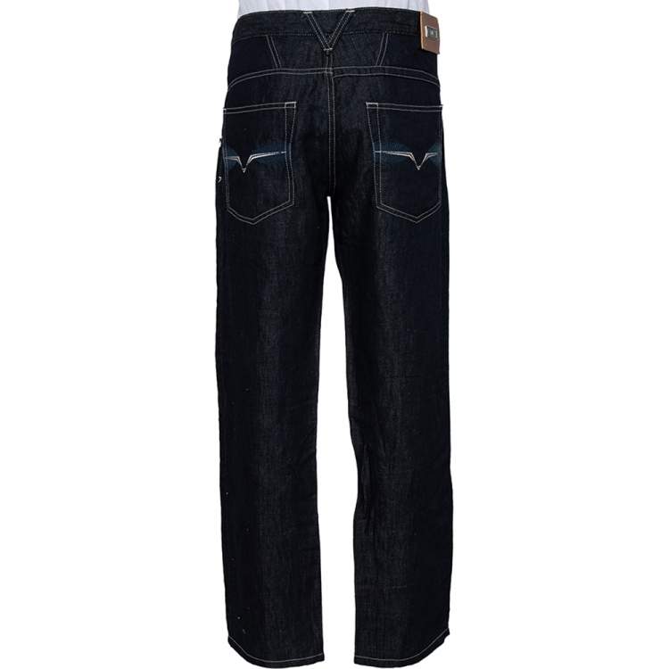 Pre Owned Versace Jeans Couture Dark Blue Denim Jeans XL 
