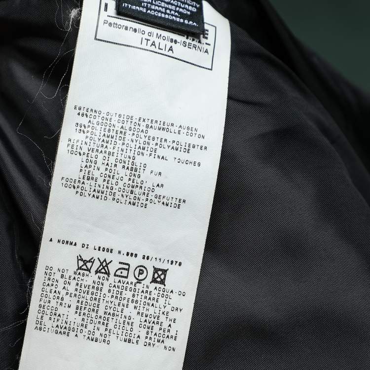 مملوكة مسبقًا Versace Jeans Couture Black Cotton Quilt Detail Zip Front Jacket S