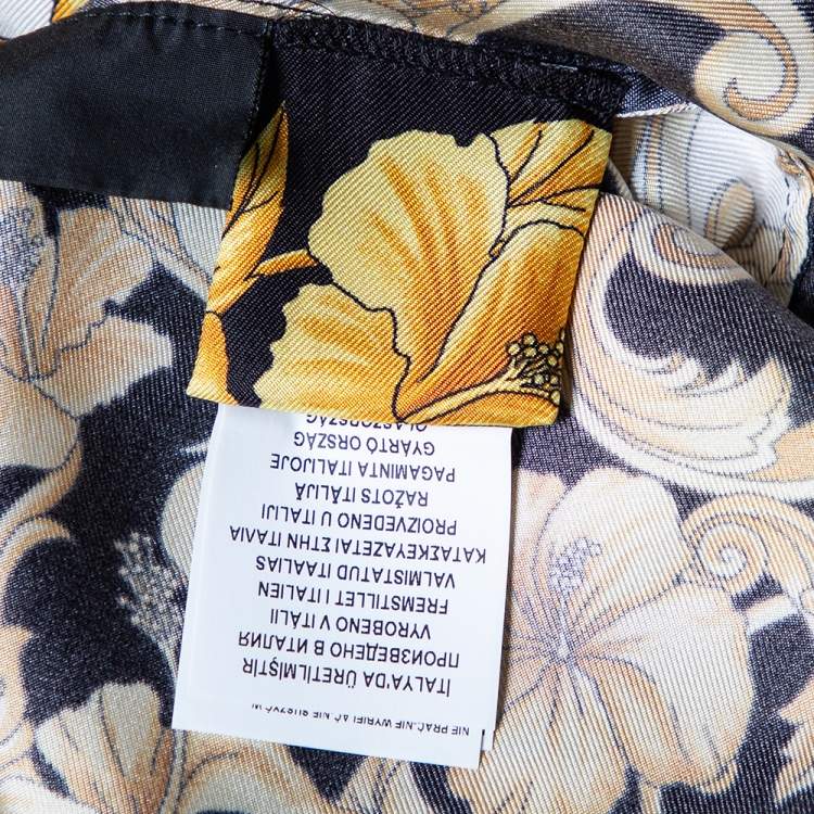 Pre Owned Versace Multicolor Baroque Printed Silk Button Front Shirt S