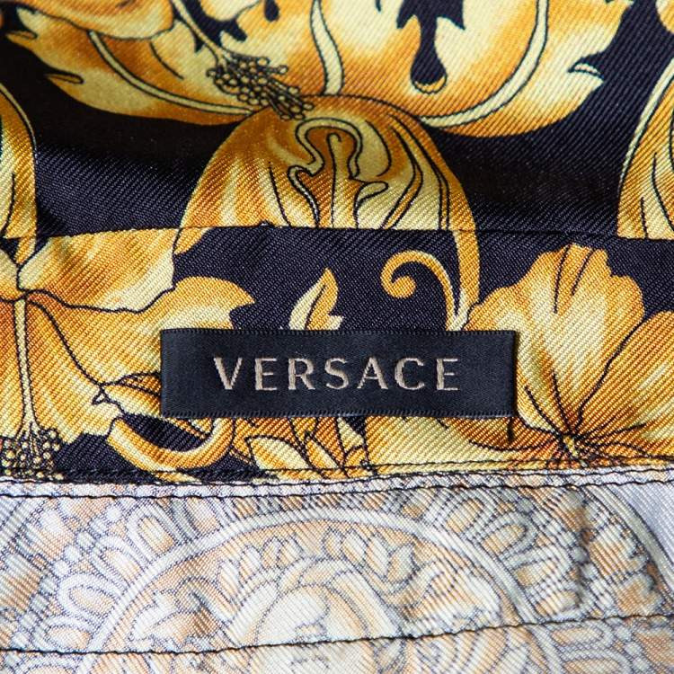 Pre Owned Versace Multicolor Baroque Printed Silk Button Front Shirt S