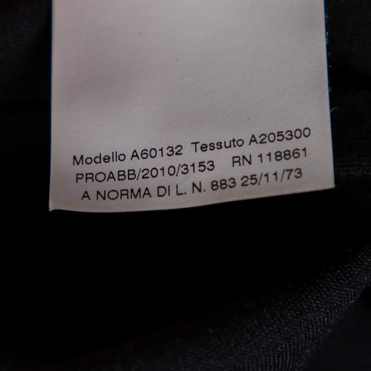 Pre Owned Versace Black Stretch Knit Slit Detail Asymmetric One-Sleeve Dress M 