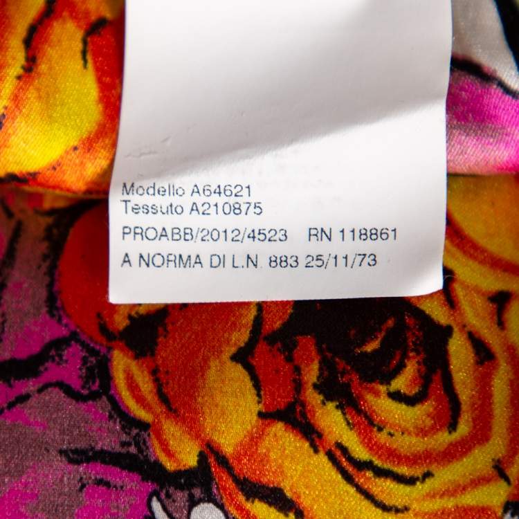مملوكة مسبقًا Versace Multicolored Printed Silk Sleeveless Top M