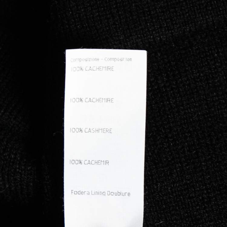 Pre Owned Versace Black Cashmere Sleeveless Tank Top S