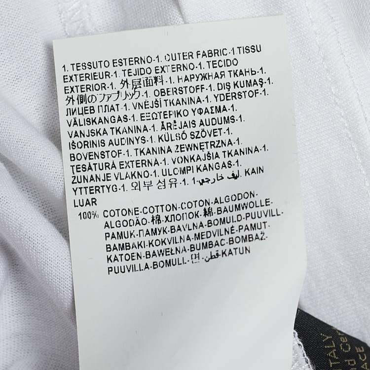 مملوكة مسبقًا Versace White Jersey Medusa Sequined Round Neck T-Shirt XL