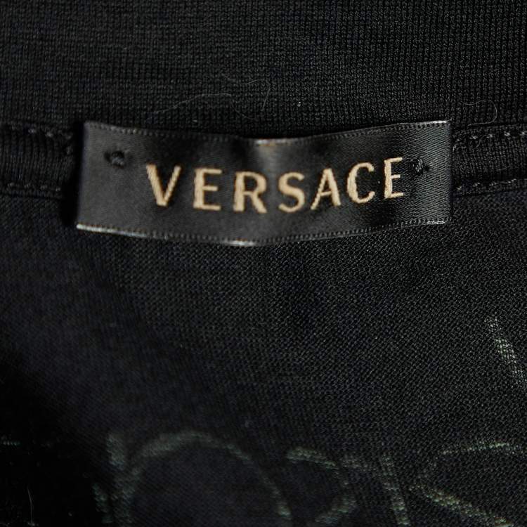 Pre Owned Versace Black Cotton Audrey Capsule Embellished T-Shirt S