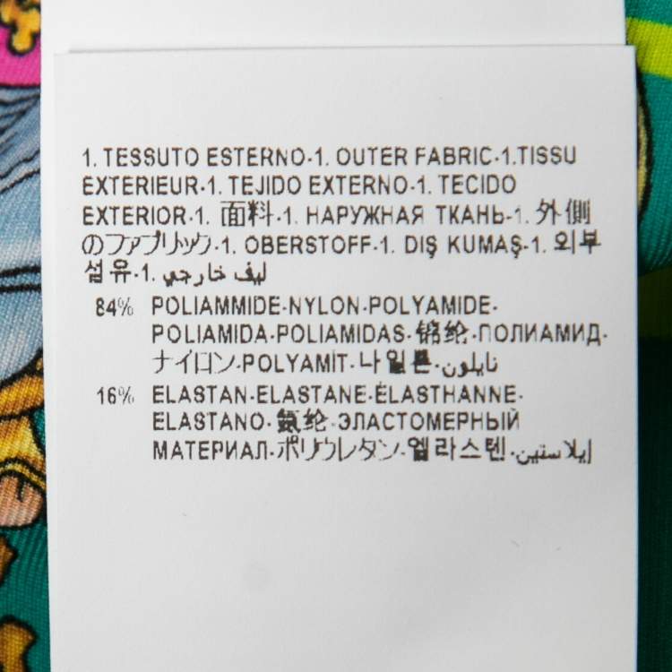 Pre Owned Versace Multicolor Baroque Printed Stretch Jersey Leggings S