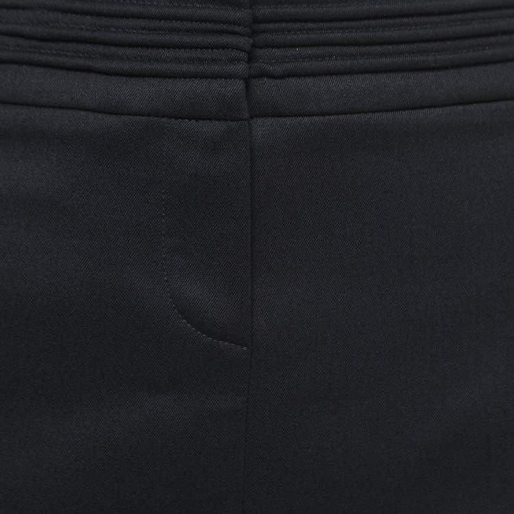 Pre Owned Versace Black Wool Pencil Skirt L