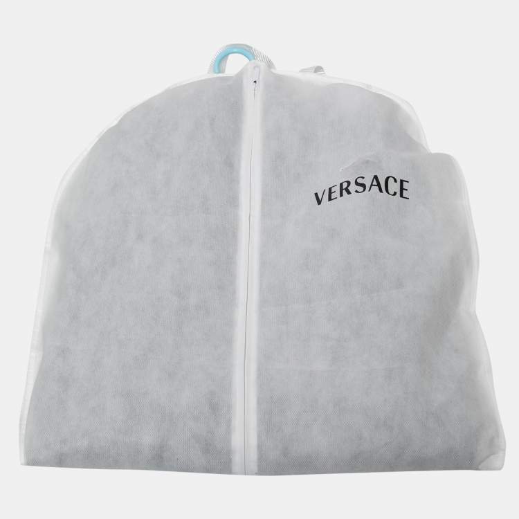 Pre Owned Versace Black Crepe-Wool Belted Blazer XS