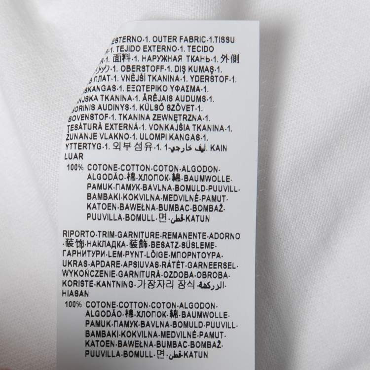 Pre Owned Versace White Cotton Medusa Embroidered Logo T Shirt XL