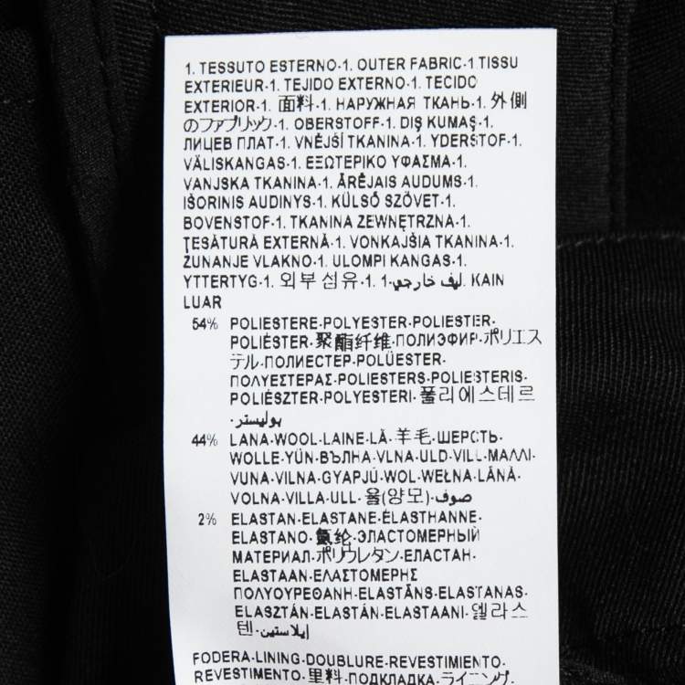 Pre Owned Versace Black Crepe Straight Leg Trousers M