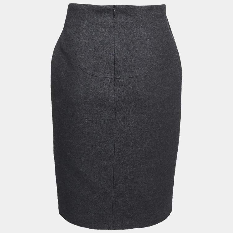 VERSACE, Wool Silk Pencil Skirt, Women