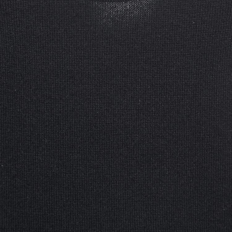 Pre Owned Versace Vintage Black Wool Knit Tank Top M