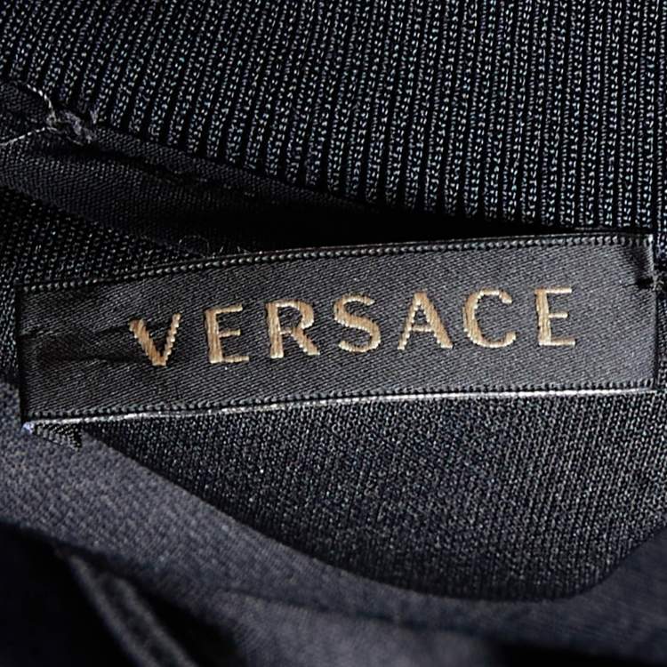 Pre Owned Versace Black Medussa Embellished Jersey Sweatshirt M