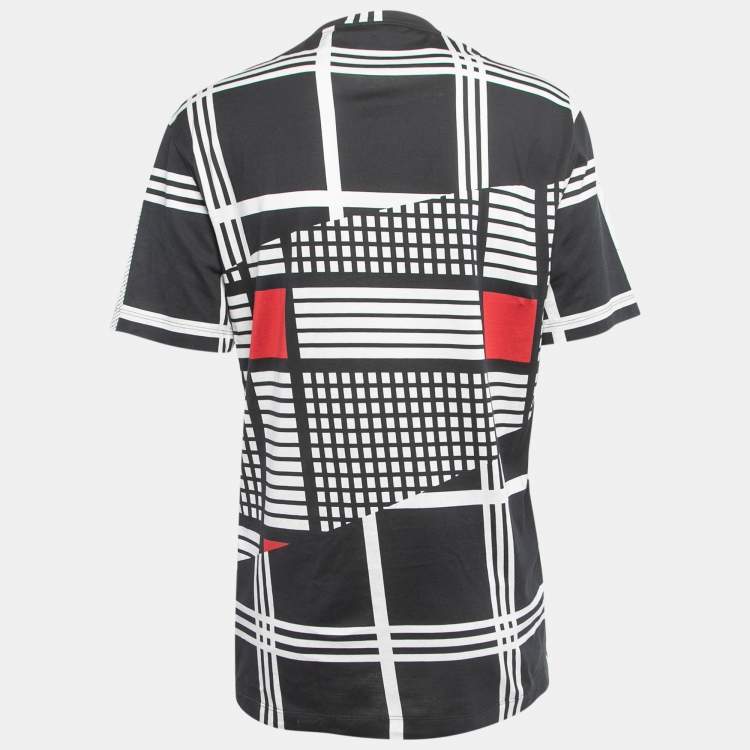 Pre Owned Versace Multicolor Printed Cotton Knit T-Shirt M