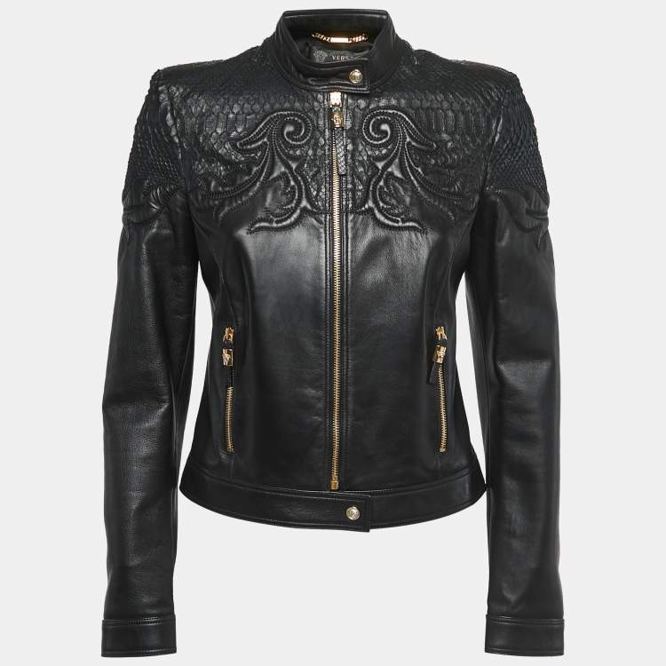 Buy Python Biker Leather Jacket