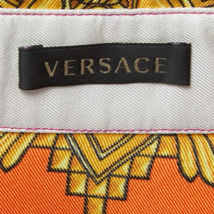 Pre Owned Versace Multicolor Baroque Printed Silk Shirt S