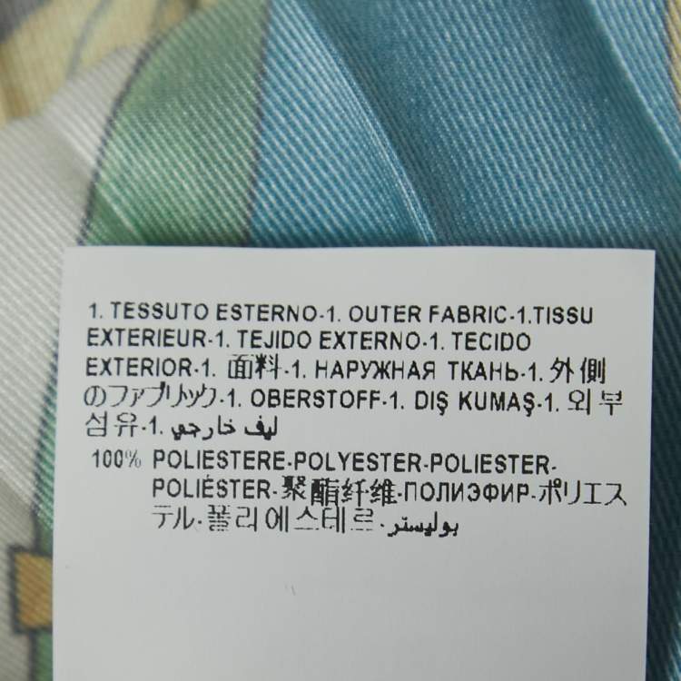 Pre Owned Versace Multicolor Print Synthetic Pleated Midi Skirt S