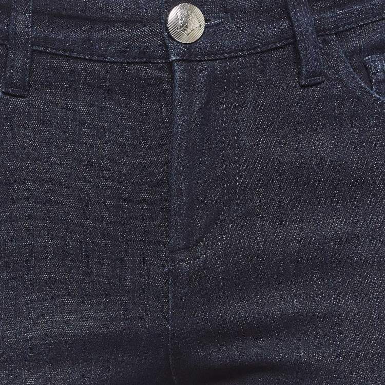 Pre Owned Versace Dark Blue Stretch Denim Skinny Jeans M Waist 28"