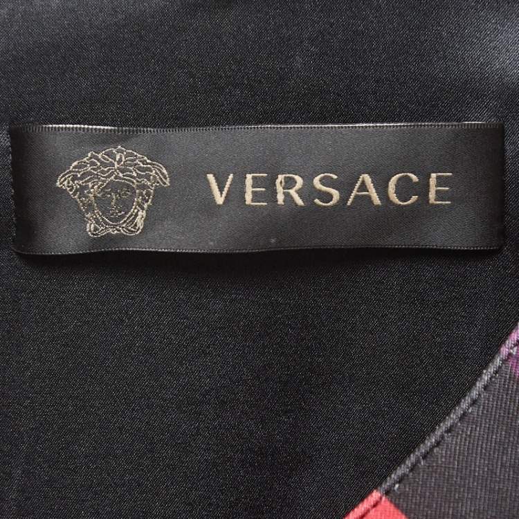 مملوكة مسبقًا Versace Purple Medusa Print Jersey Mini Dress S