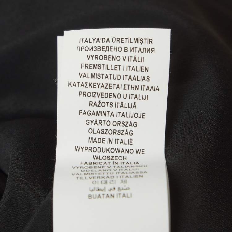 Pre Owned Versace Black Crepe Wrapped Scarf Accent Mini Dress S