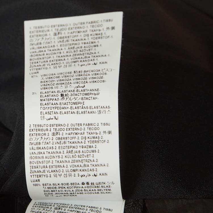 Pre Owned Versace Black Crepe Wrapped Scarf Accent Mini Dress S